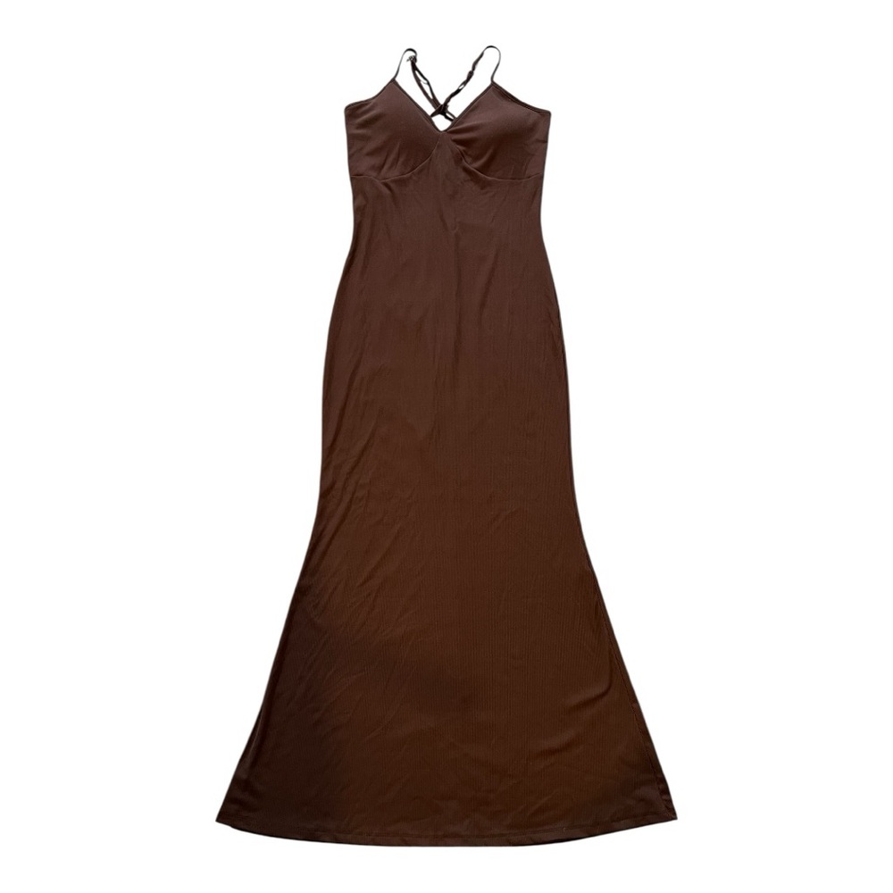 NWOT wild fable Maxi Sheath Dress- Dark Brown Size L - Picture 3 of 7